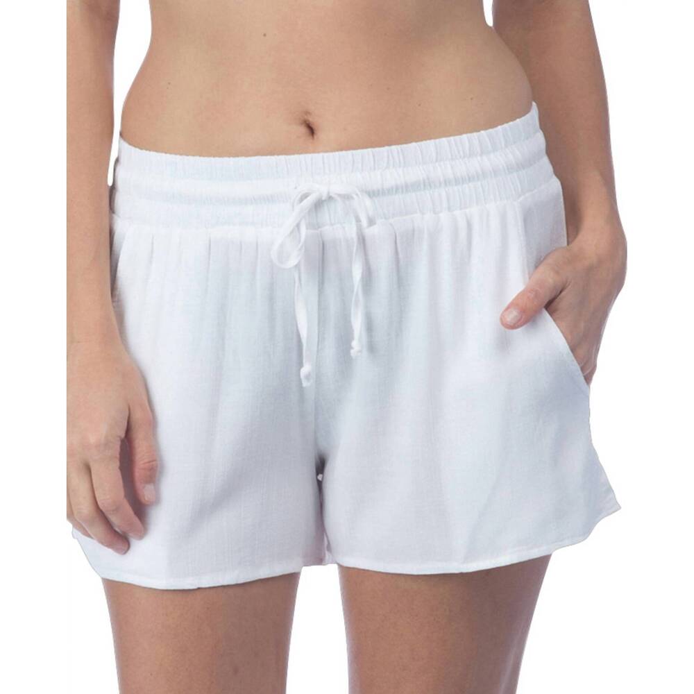 NEW GREEN DRAGON drawstring beach short in white